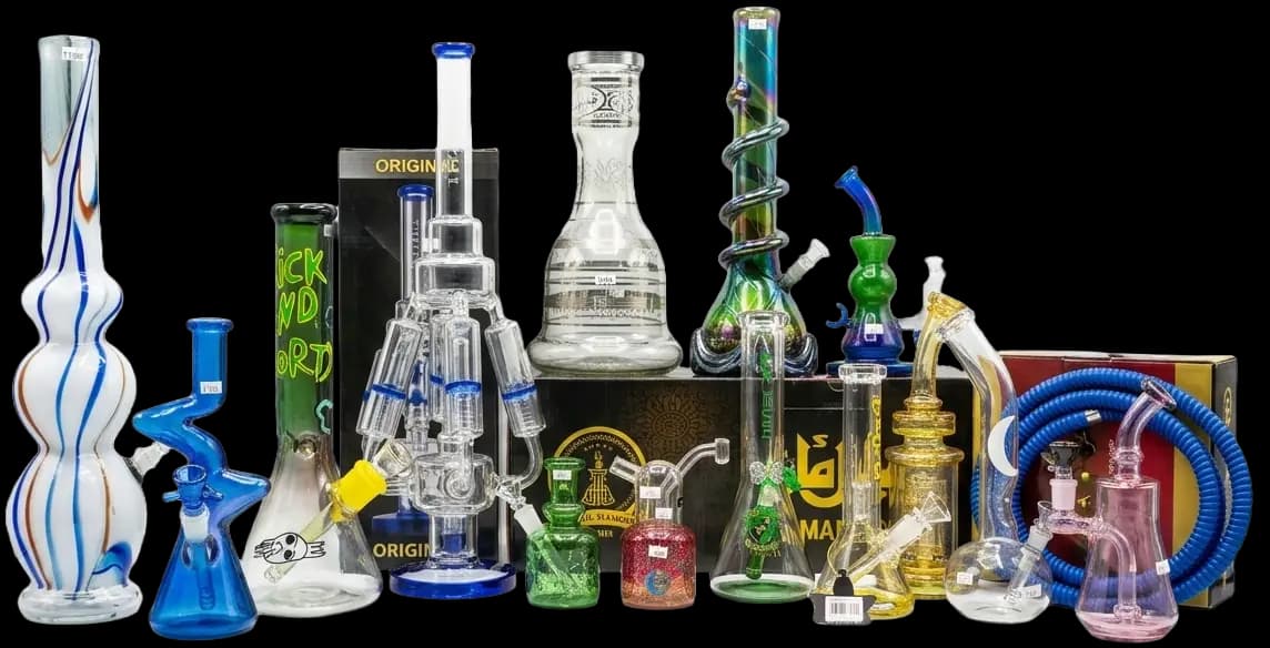 Glass bongs and smoking accessories